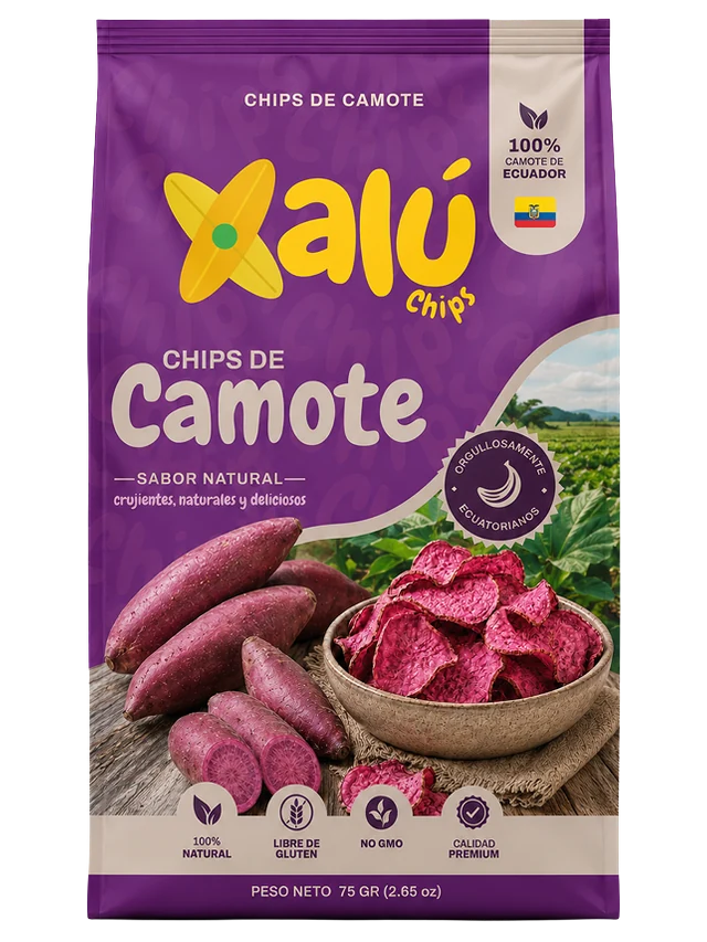 Empaque de chips de camote