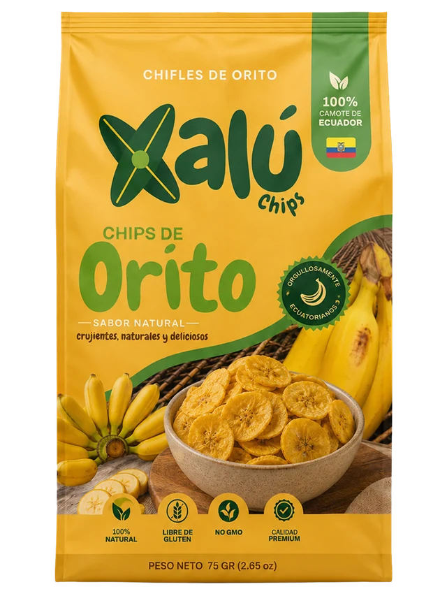 Empaque de chips de guineo orito